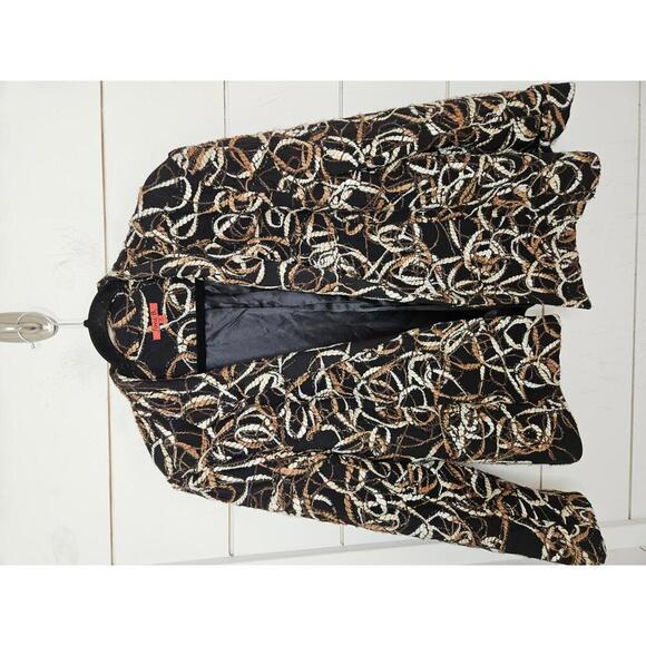 Y2K Joni B. XL black with string accents cotton jacket/blazer - Picture 1 of 6